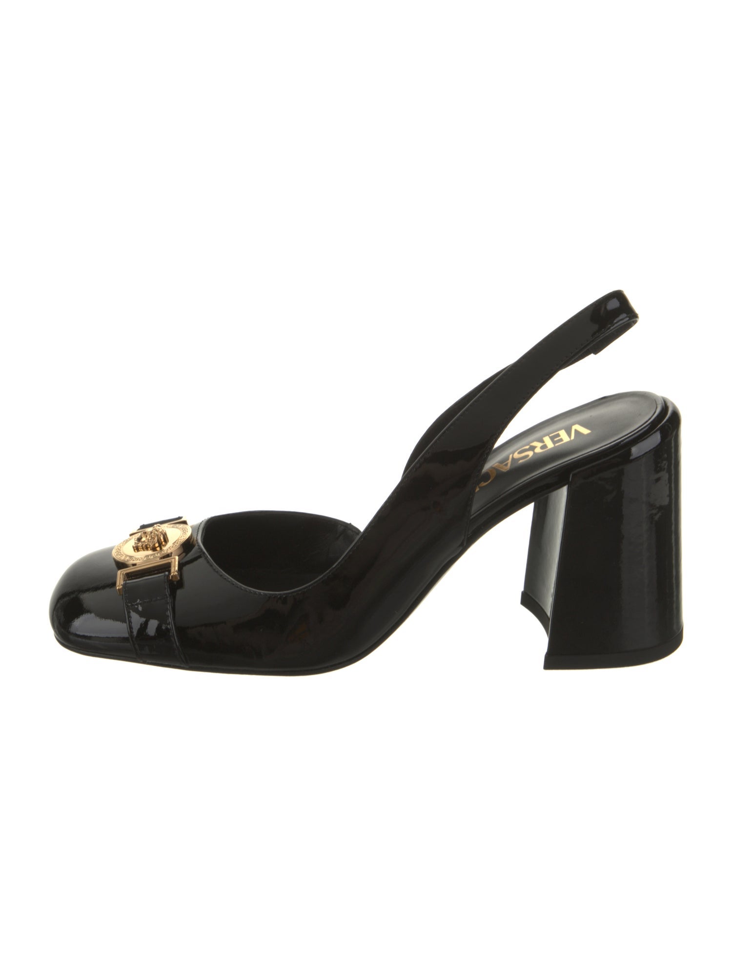 Versace Patent Leather Slingback Pumps