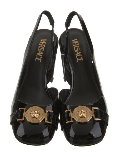 Versace Patent Leather Slingback Pumps