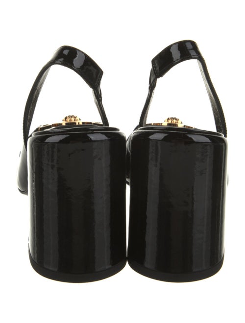 Versace Patent Leather Slingback Pumps