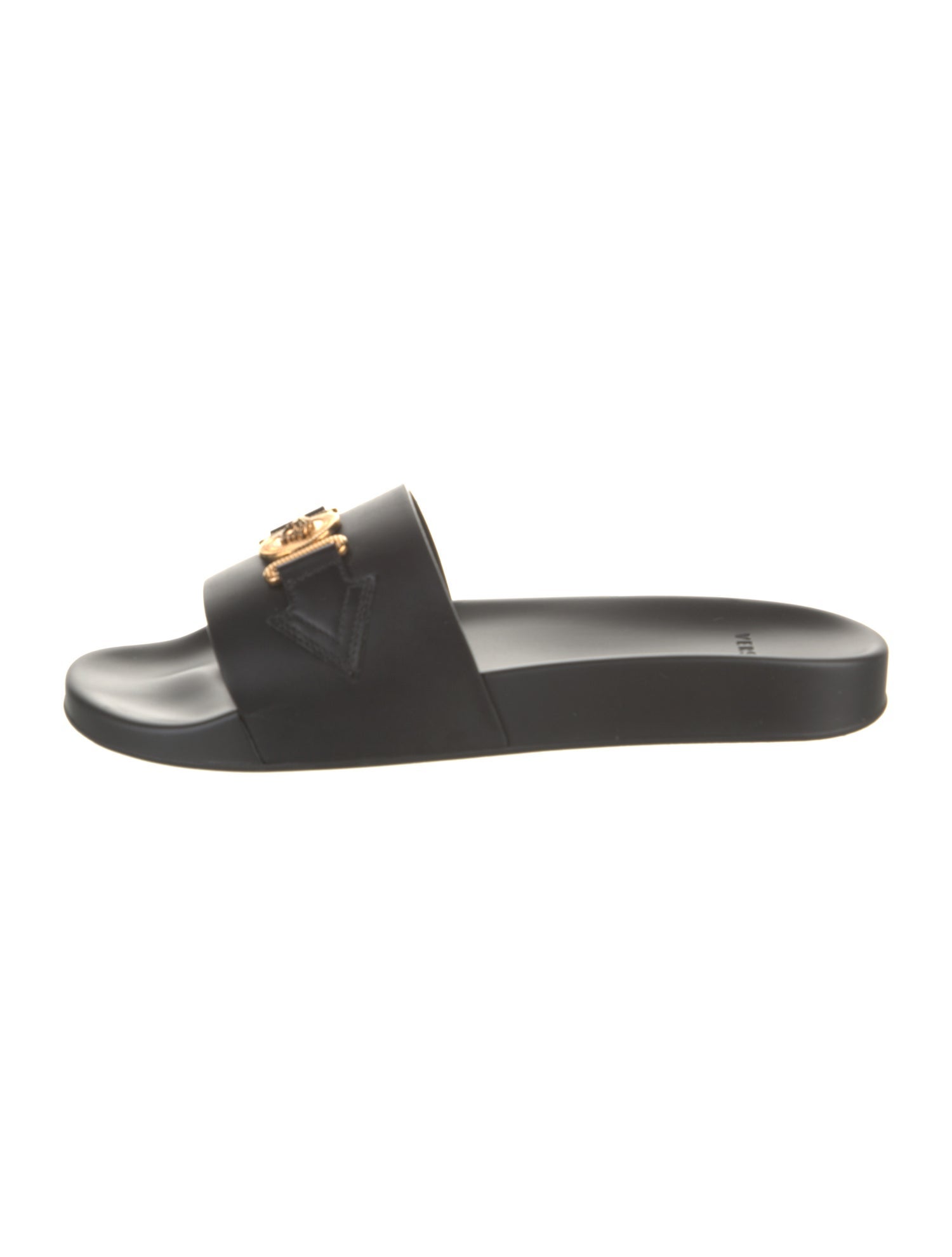 Versace Medusa Insignia Leather Slides