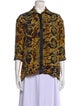 Versace Silk Printed Button-Up Top