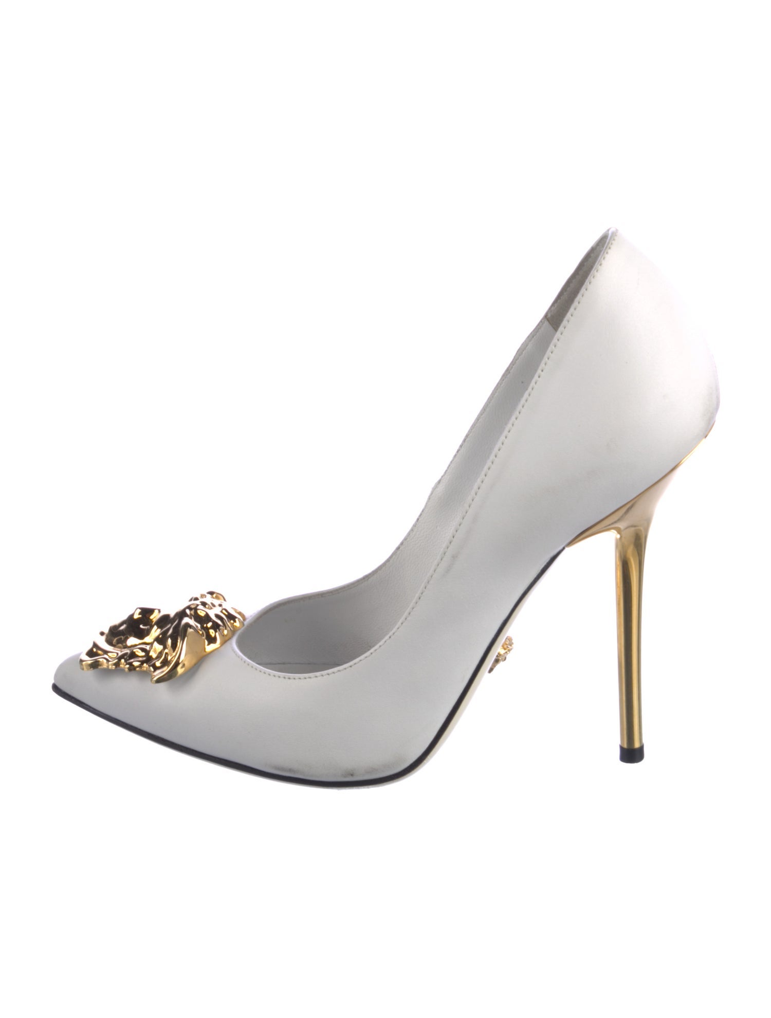 Versace Medusa Insignia Leather Pumps