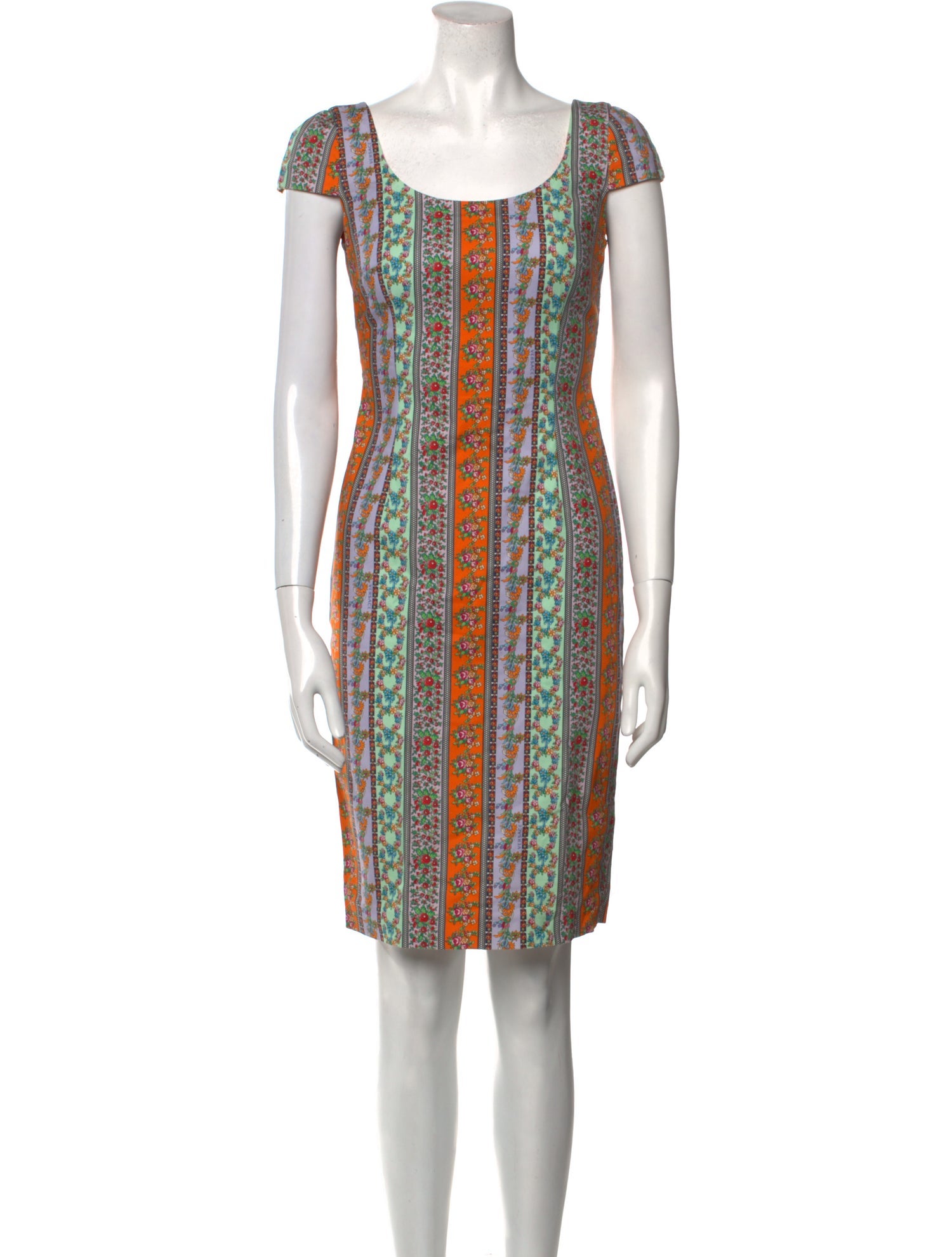 Versace Printed Knee-Length Dress