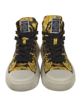 Versace Greca Pattern Canvas Sneakers