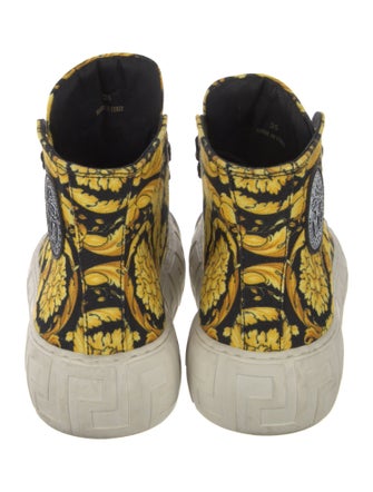 Versace Greca Pattern Canvas Sneakers