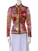 Versace Silk Printed Button-Up Top