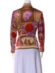 Versace Silk Printed Button-Up Top