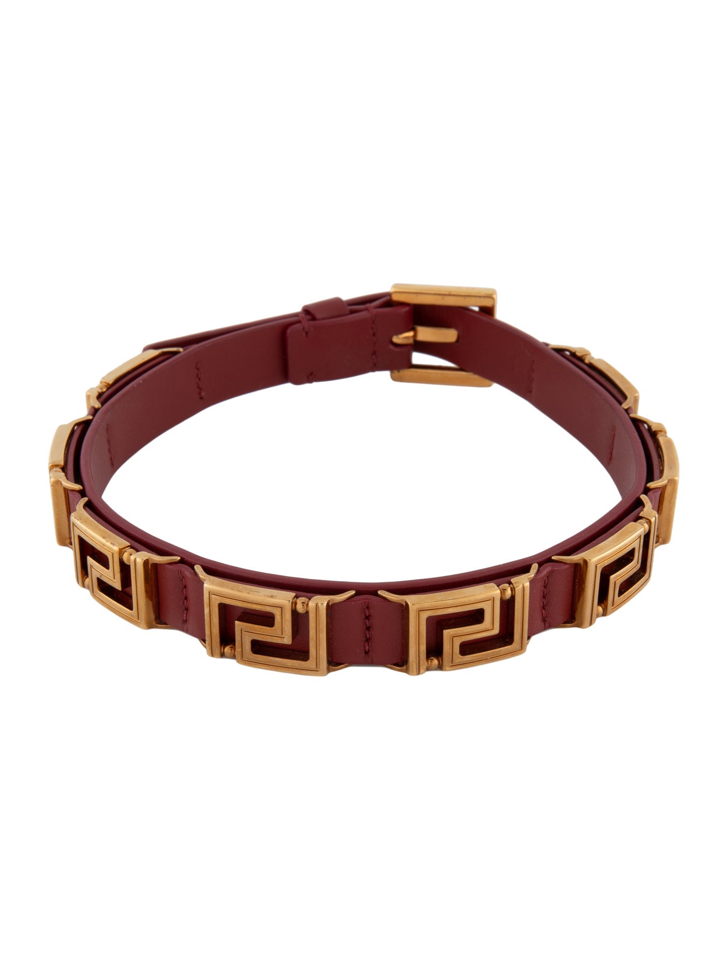 Versace Greta Leather Choker Necklace