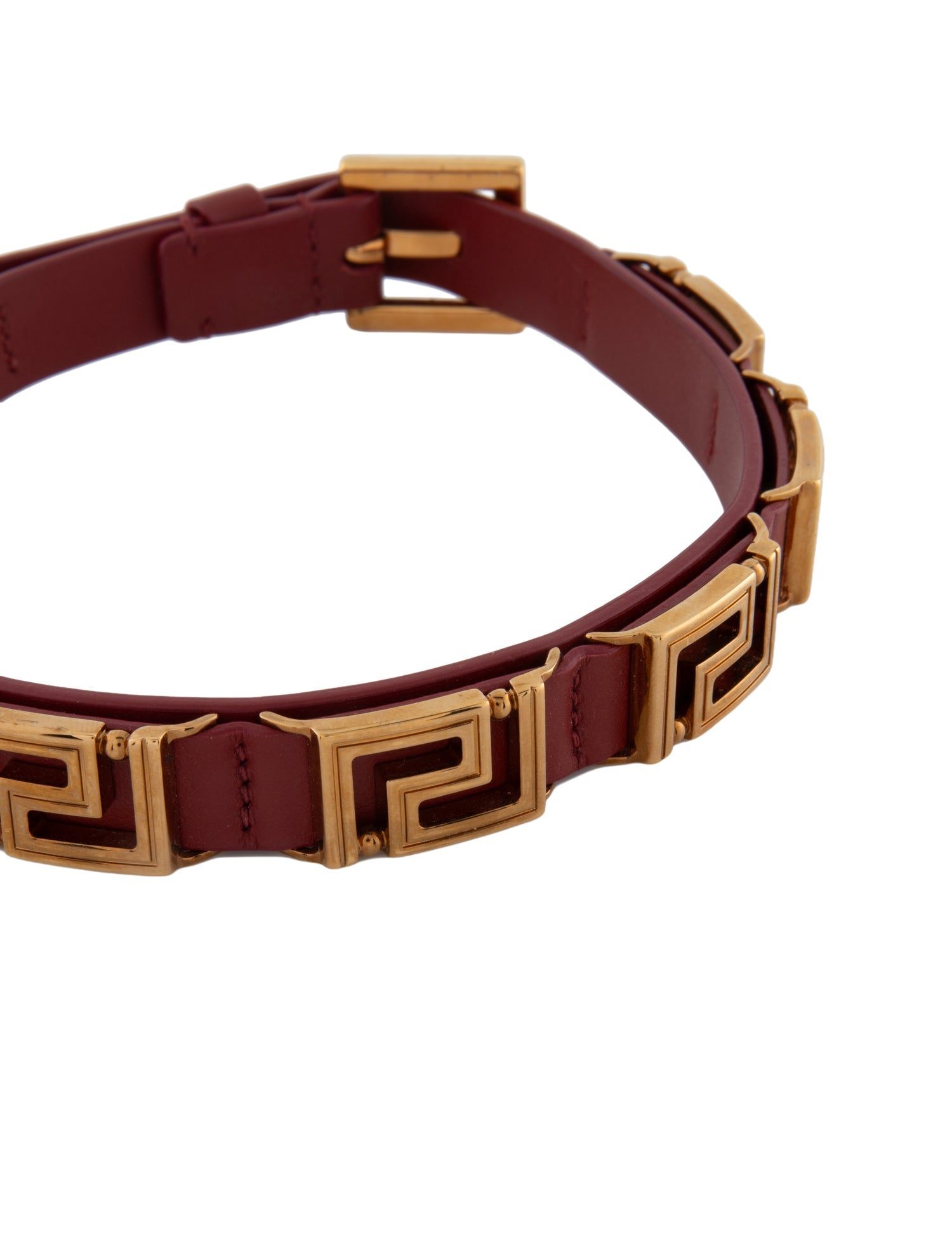 Versace Greta Leather Choker Necklace