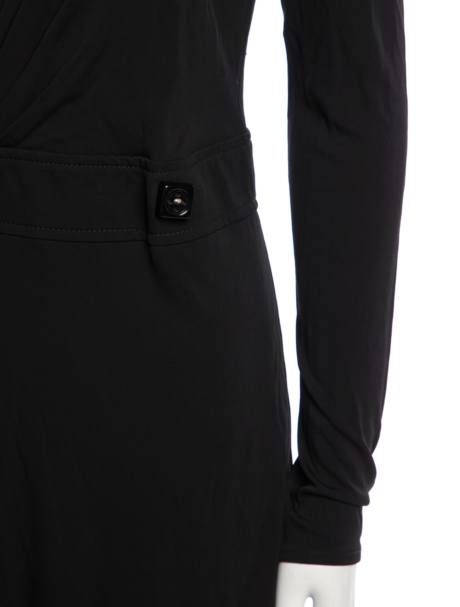 Versace V-Neck Knee-Length Dress