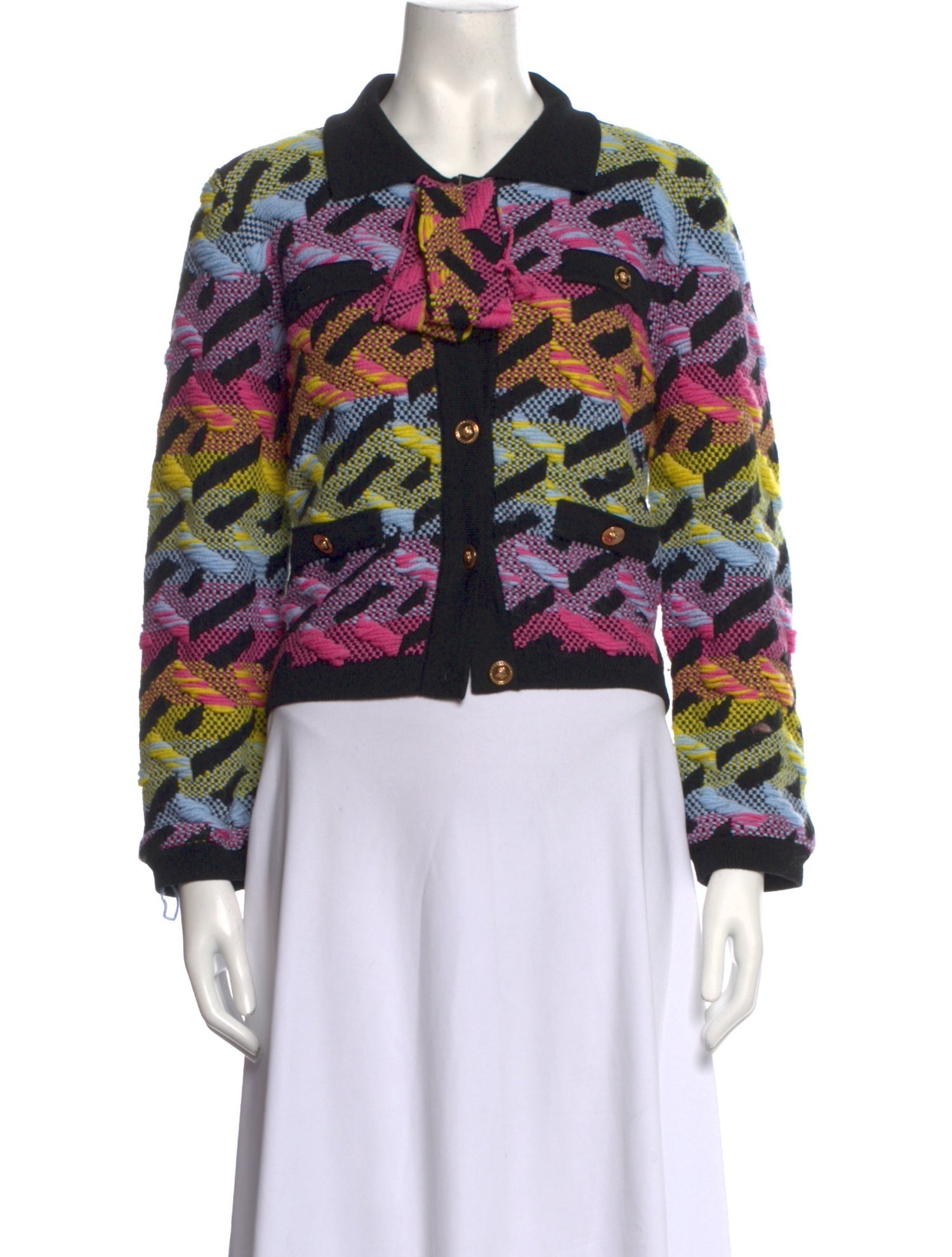 Versace Printed Crew Neck Sweater