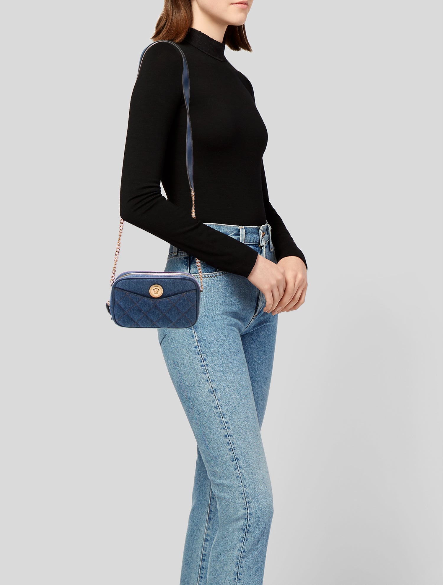 Versace Denim Crossbody Bag w/ Tags