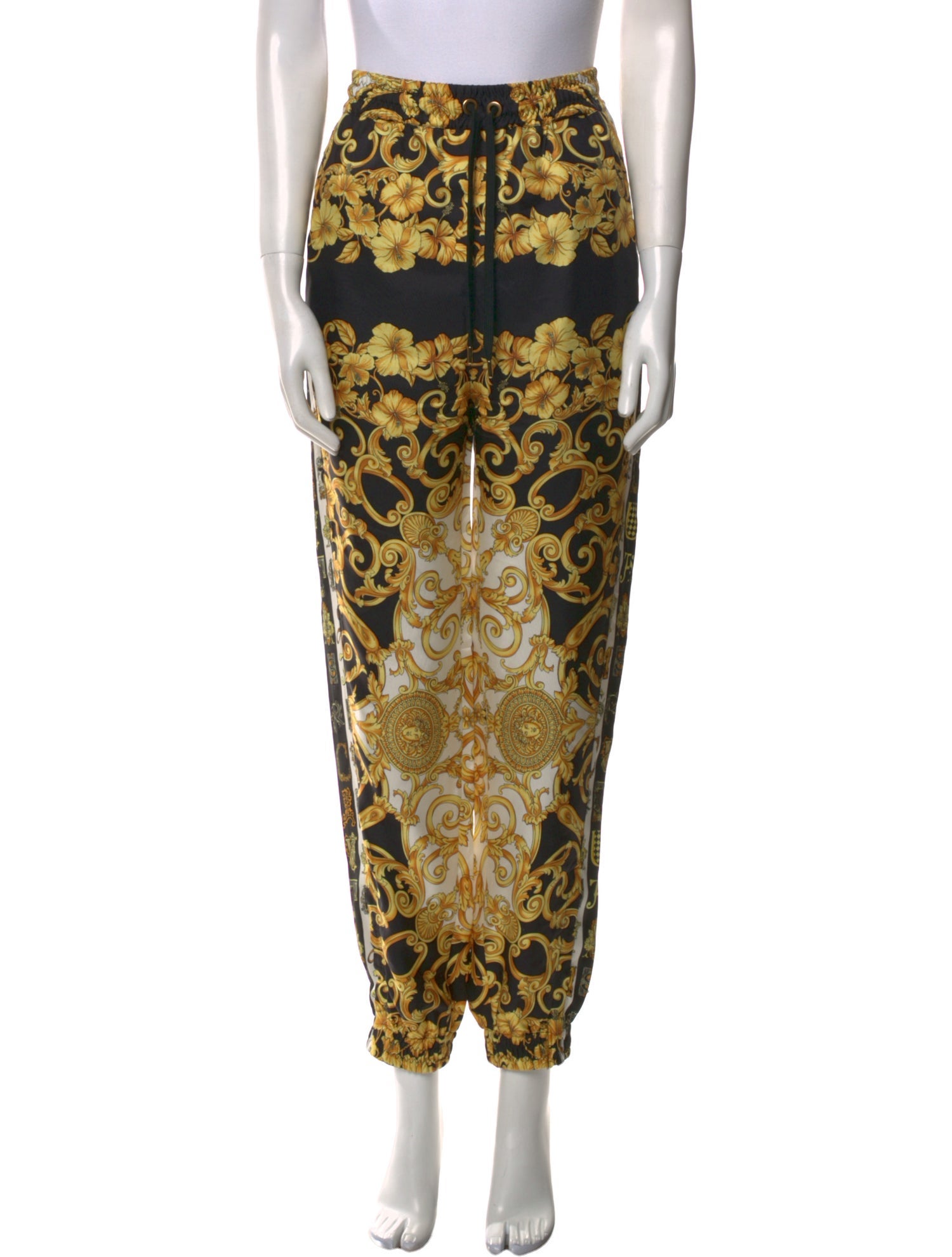 Versace Silk Skinny Leg Pants