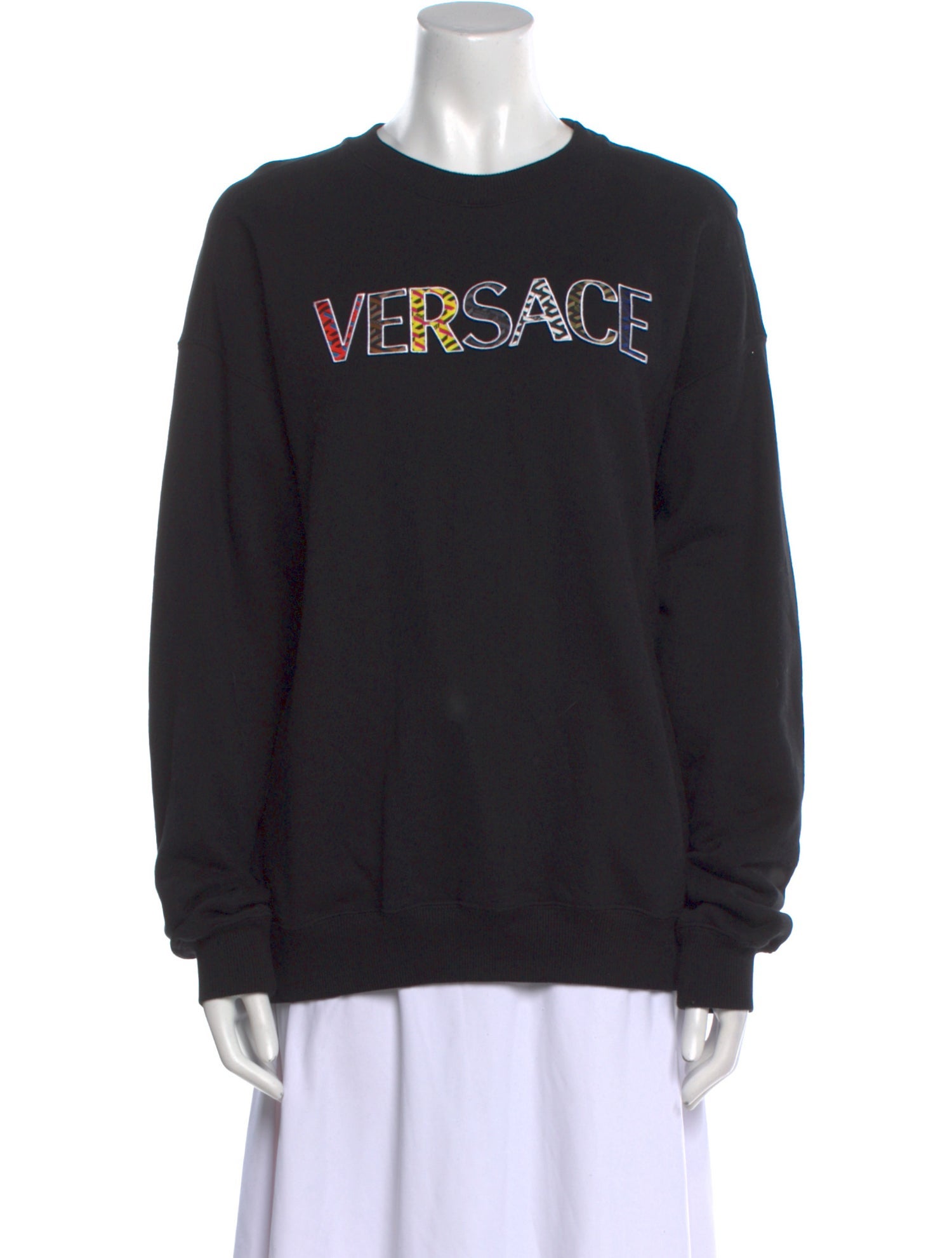Versace Graphic Print Crew Neck Sweatshirt