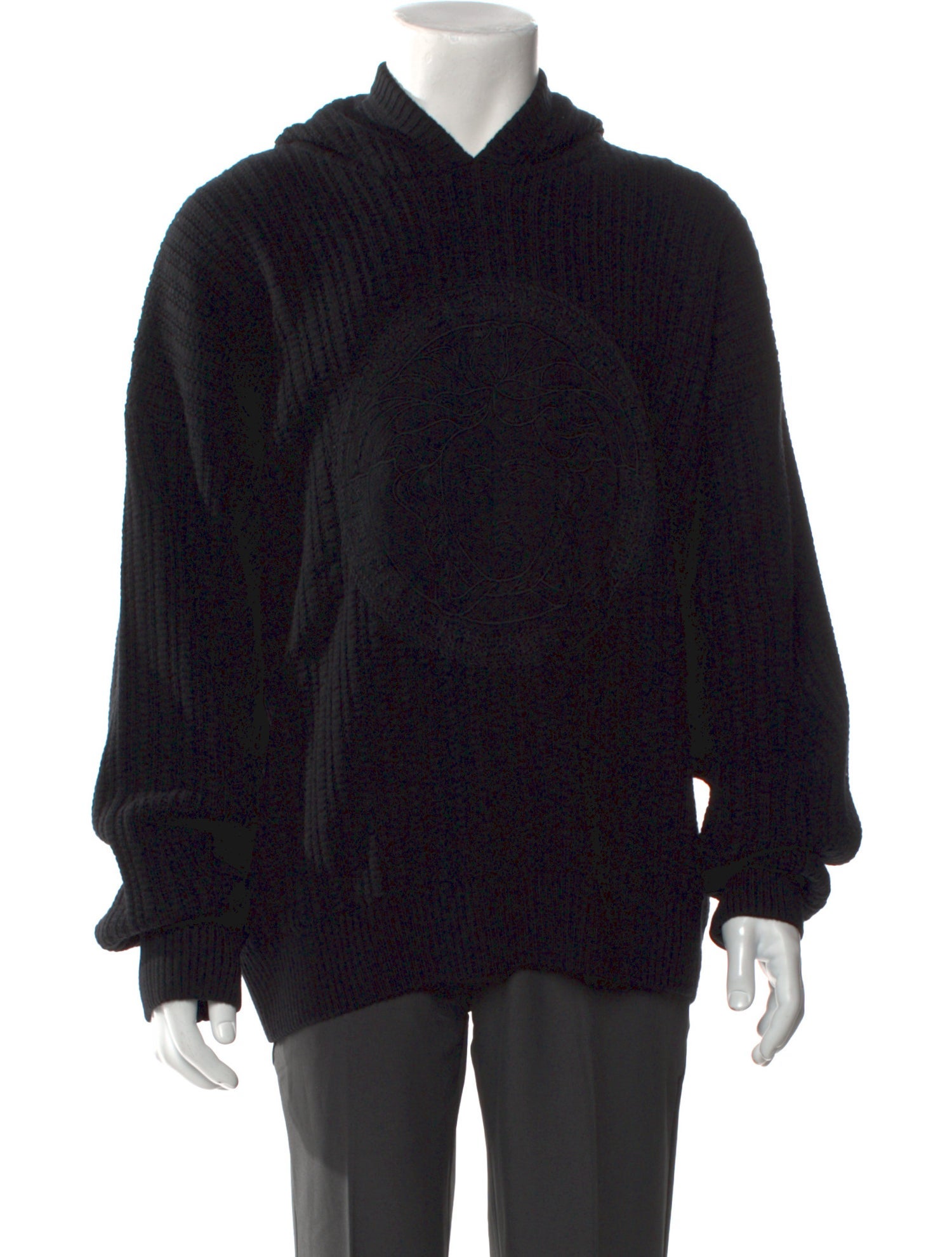 Versace Virgin Wool Turtleneck Cardigan w/ Tags