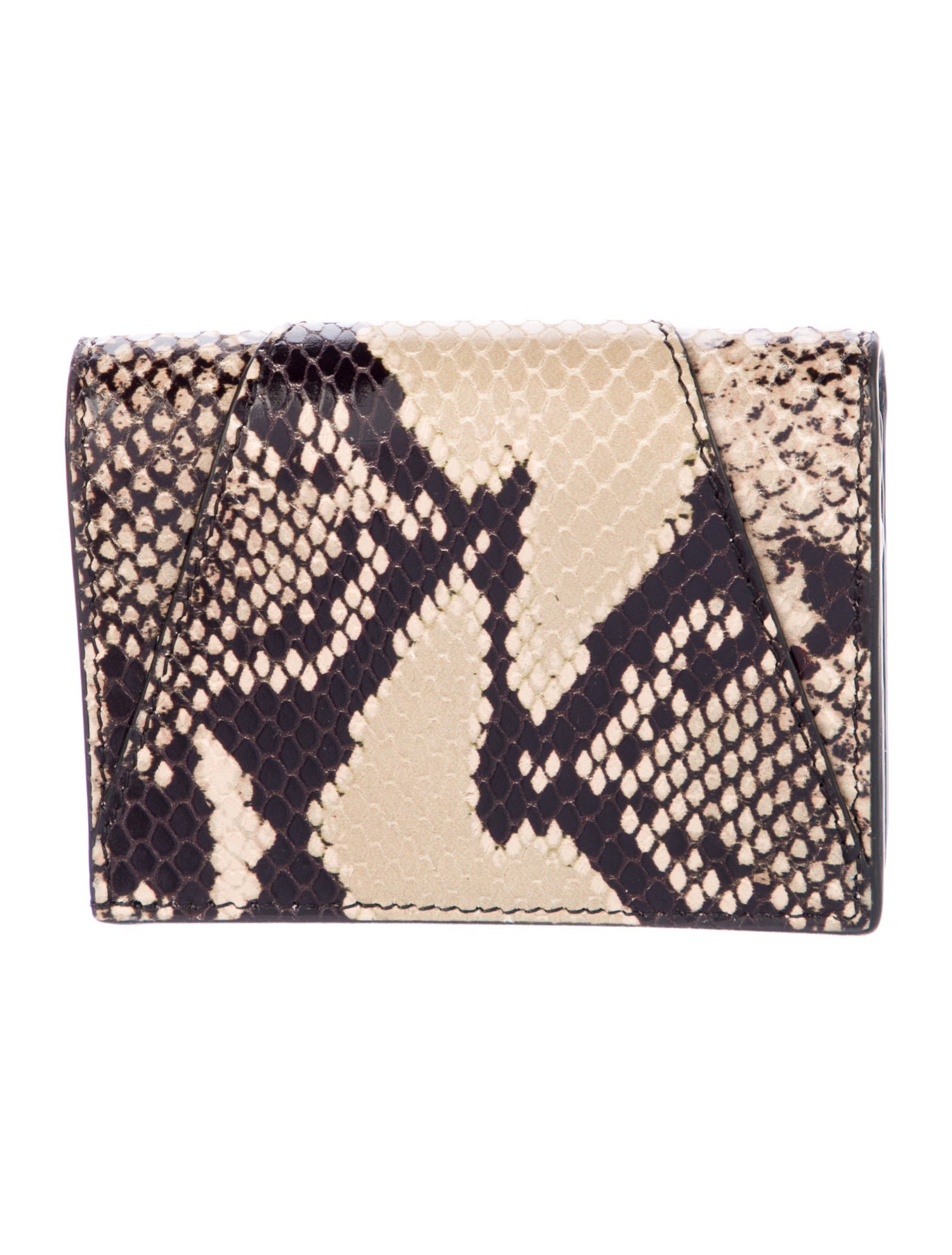 Versace Snakeskin Animal Print Compact Wallet w/ Tags
