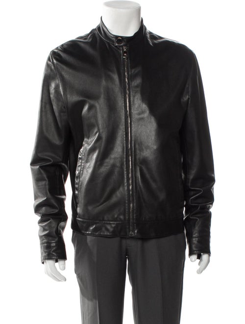 Versace Lamb Leather Moto Jacket