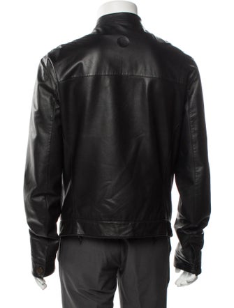 Versace Lamb Leather Moto Jacket