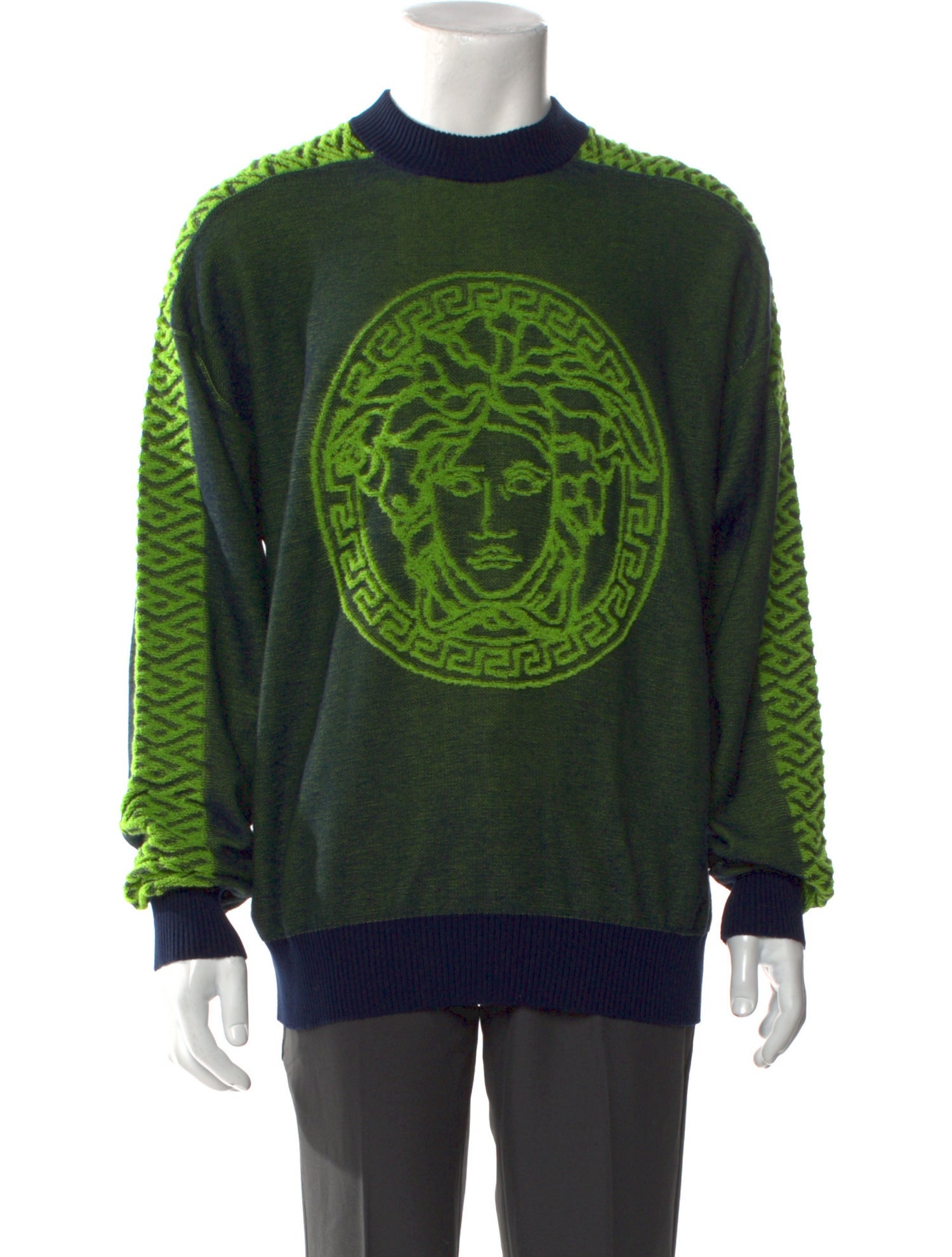 Versace Graphic Print Crew Neck Pullover