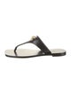 Versace Leather T-Strap Sandals