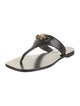 Versace Leather T-Strap Sandals