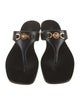 Versace Leather T-Strap Sandals