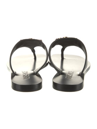 Versace Leather T-Strap Sandals