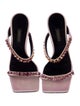 Versace Satin Crystal Embellishments Slides