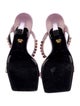 Versace Satin Crystal Embellishments Slides