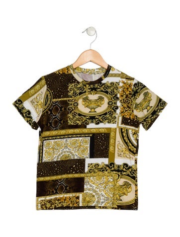 Versace Sizes 7-16 Boys' Printed Short-Sleeve Shirt 10