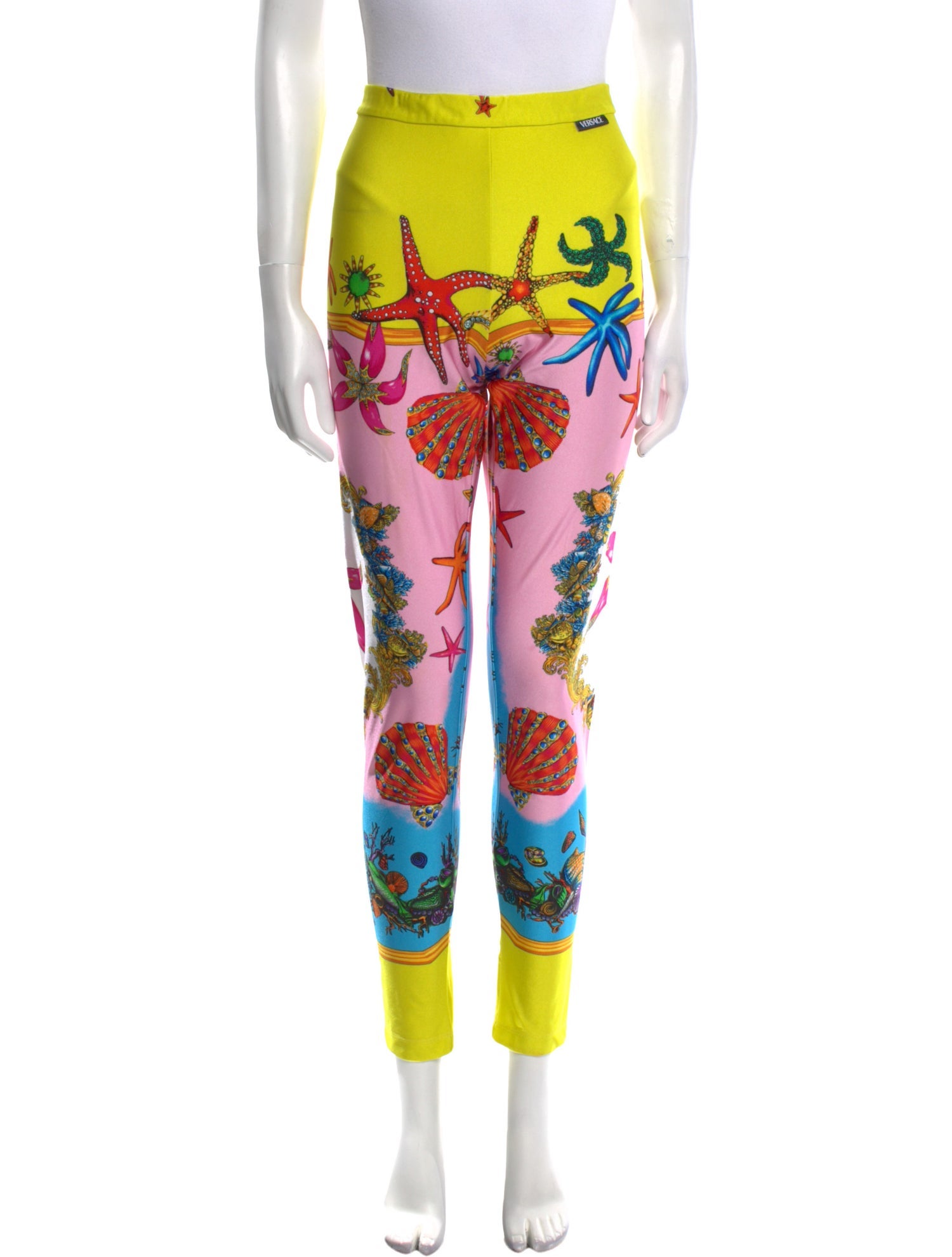 Versace Printed Skinny Leg Pants