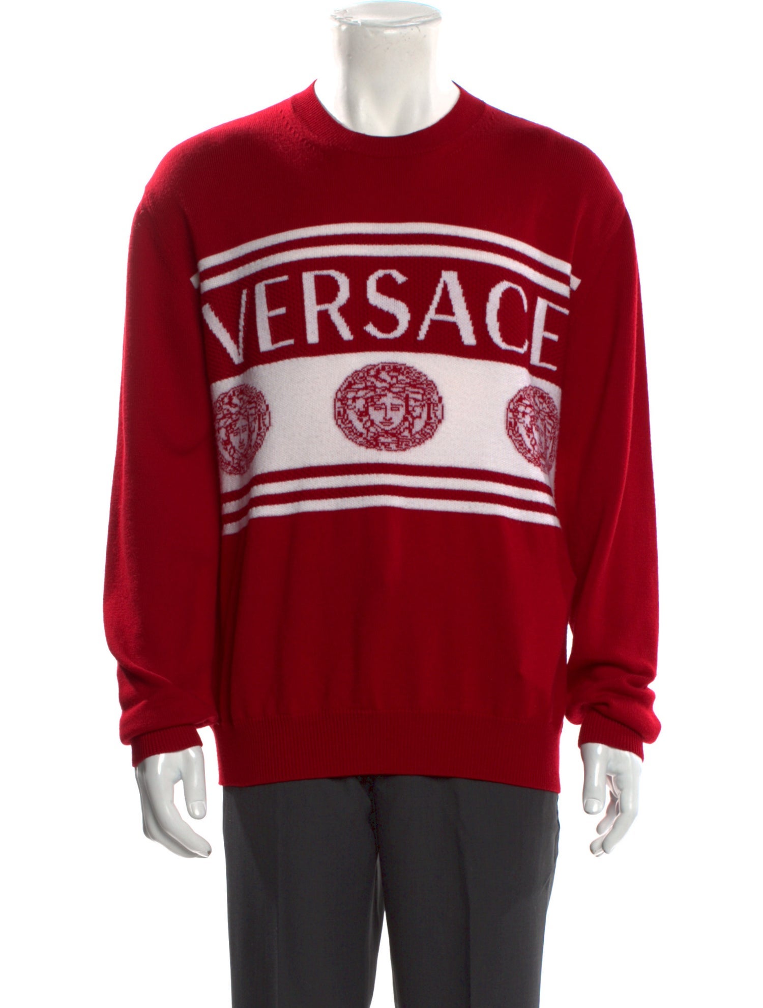 Versace Medusa Insignia Virgin Wool Pullover