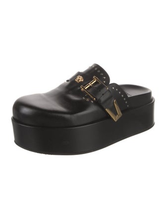 Versace Leather Studded Accents Mules