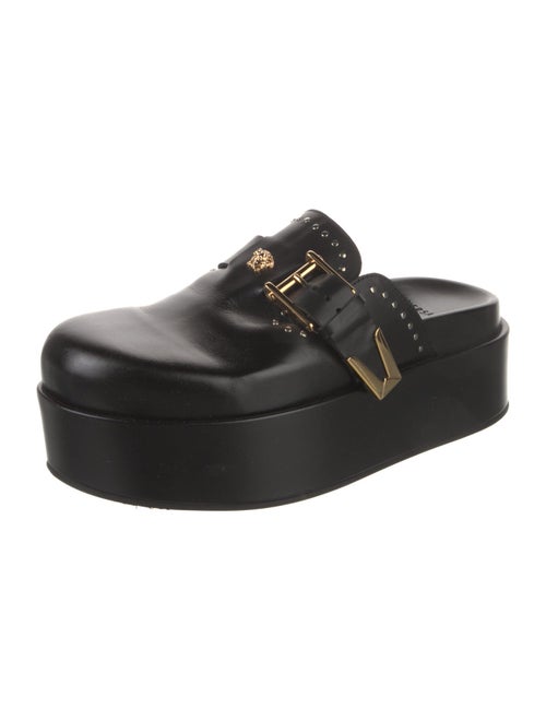 Versace Leather Studded Accents Mules
