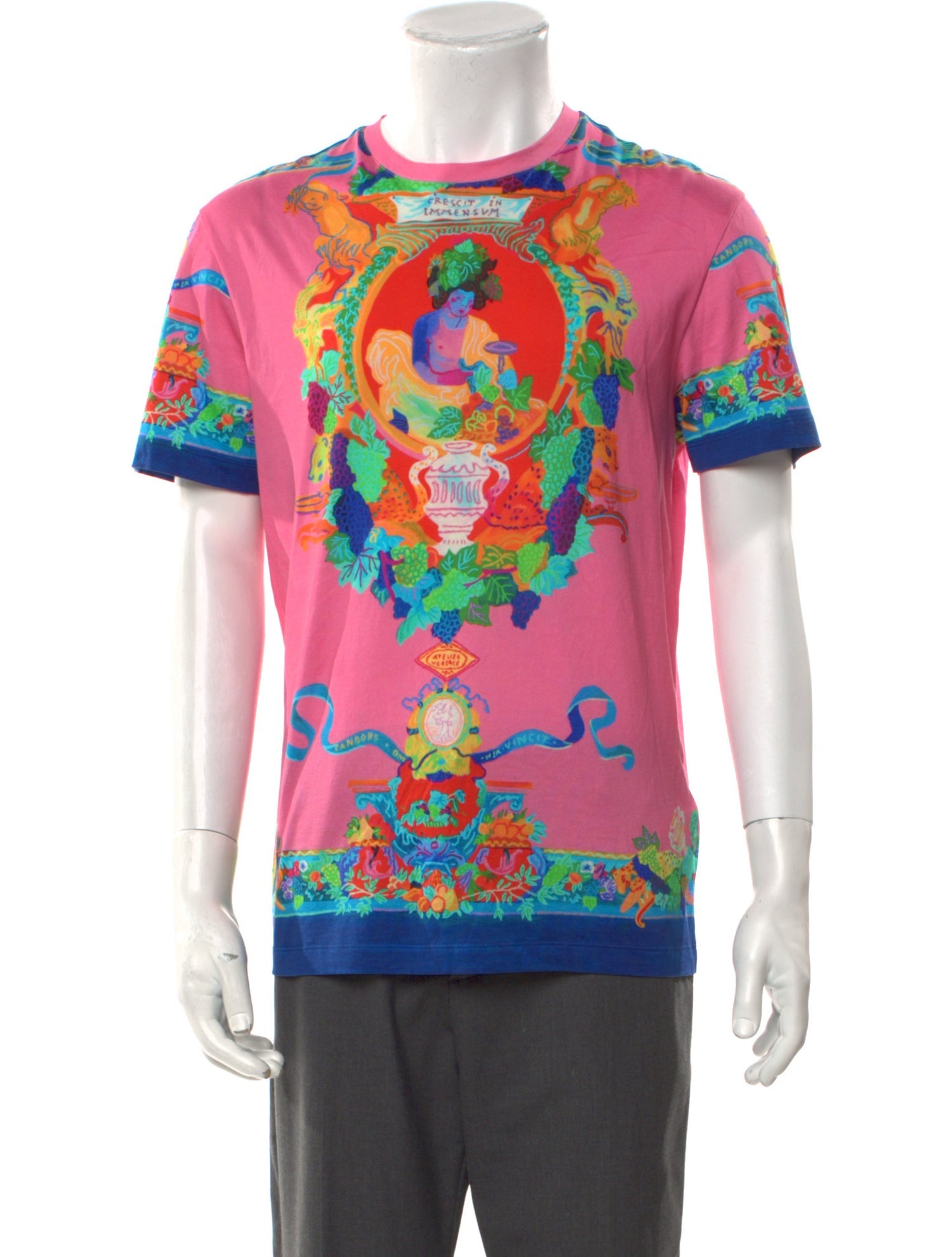 Versace Printed Crew Neck T-Shirt