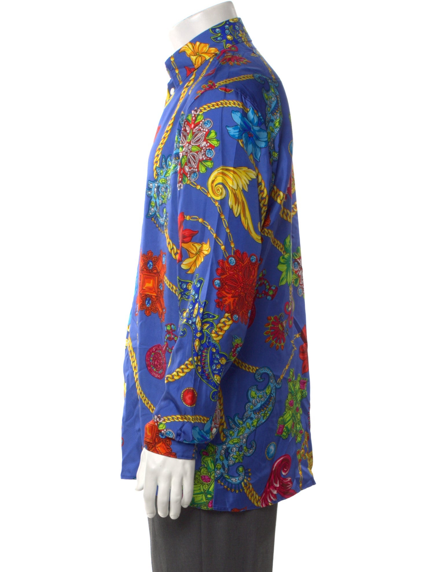 Versace Barocco Print Silk Shirt