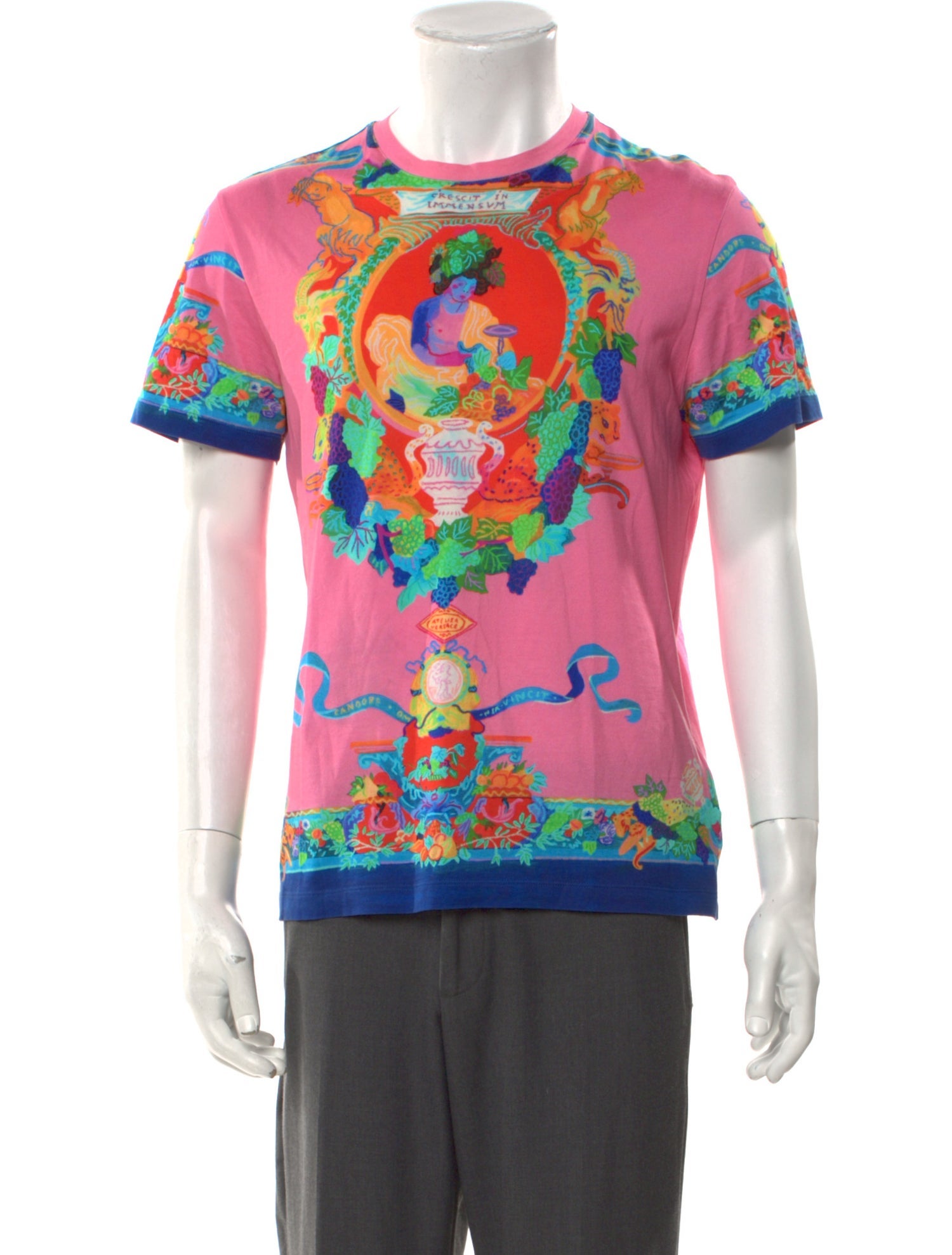 Versace Printed Crew Neck T-Shirt