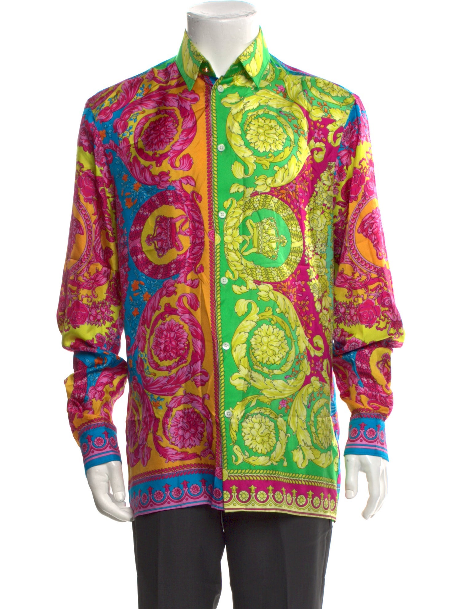 Versace Silk Printed Dress Shirt
