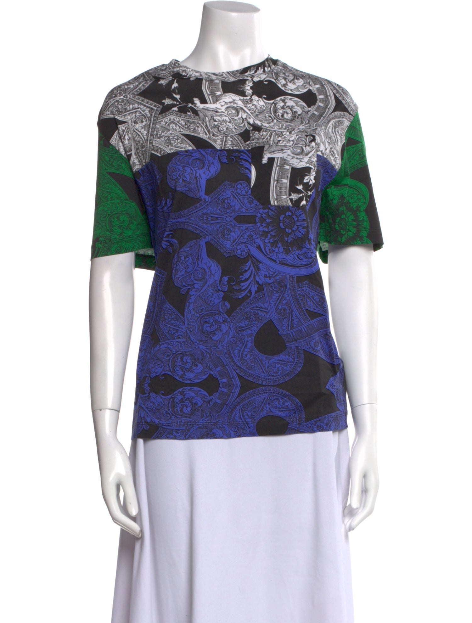 Versace Printed Crew Neck Top