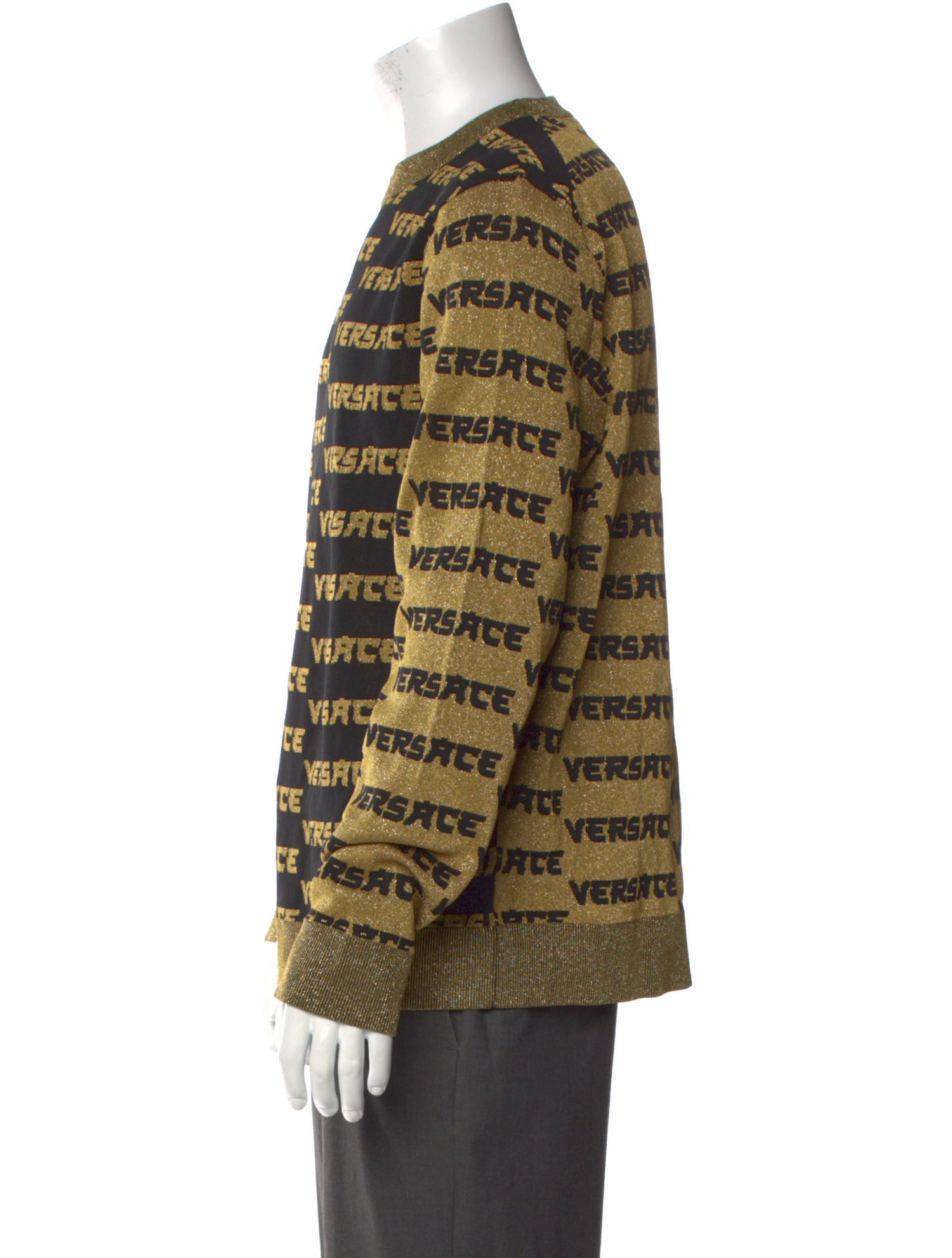 Versace Printed Crew Neck Pullover