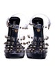 Versace PVC Crystal Embellishments T-Strap Sandals