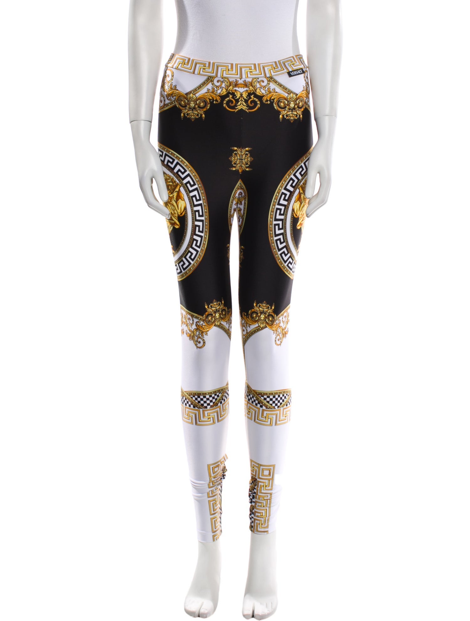 Versace Graphic Print Skinny Leg Pants