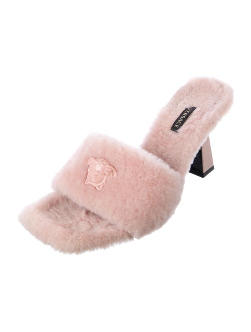 Versace Shearling Slides