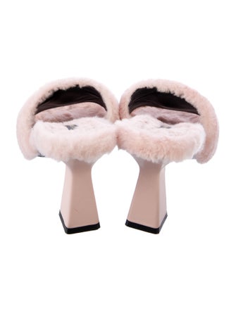 Versace Shearling Slides