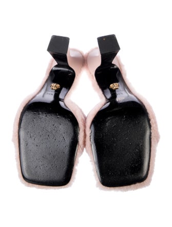 Versace Shearling Slides