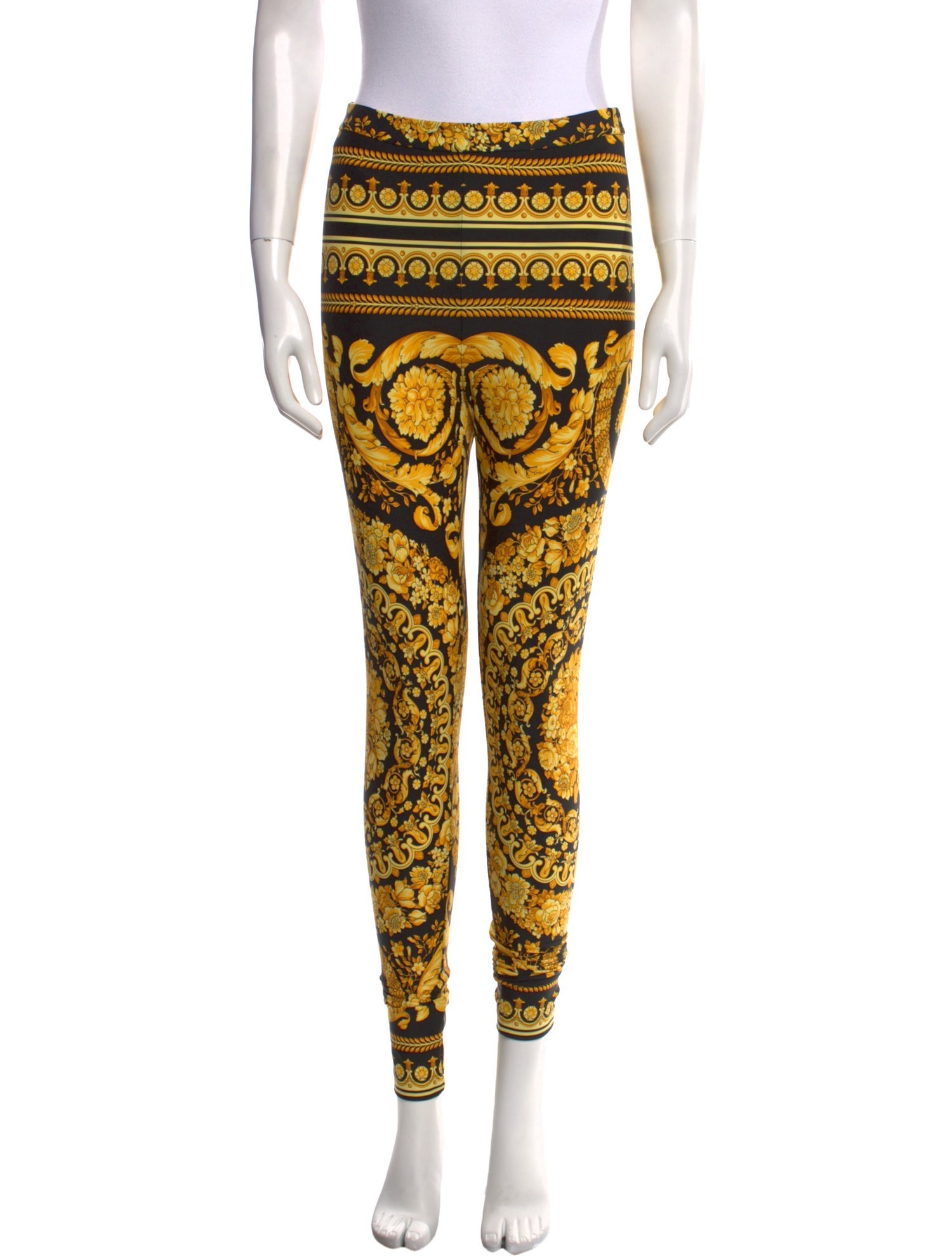 Versace Printed Skinny Leg Pants w/ Tags