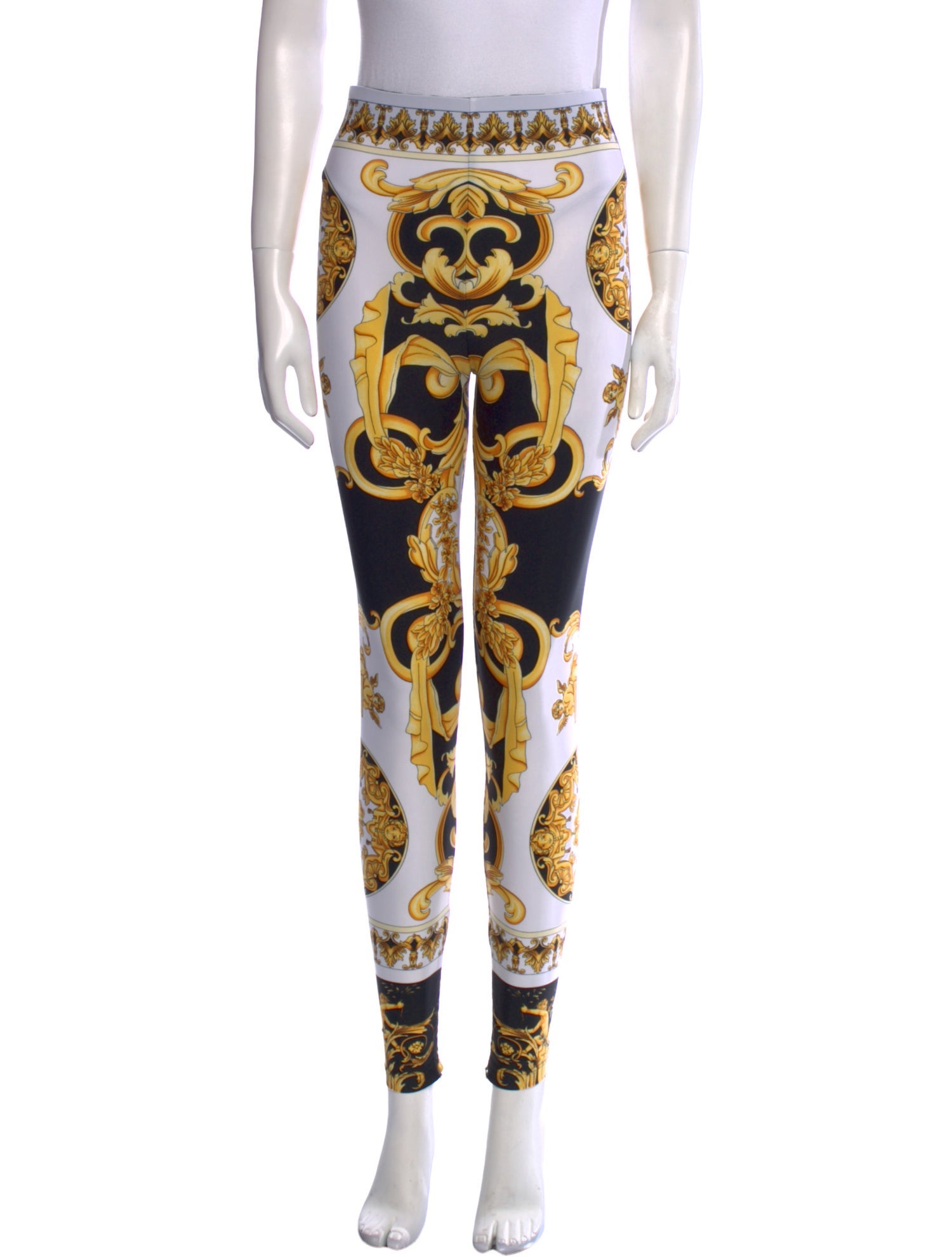 Versace Printed Skinny Leg Pants