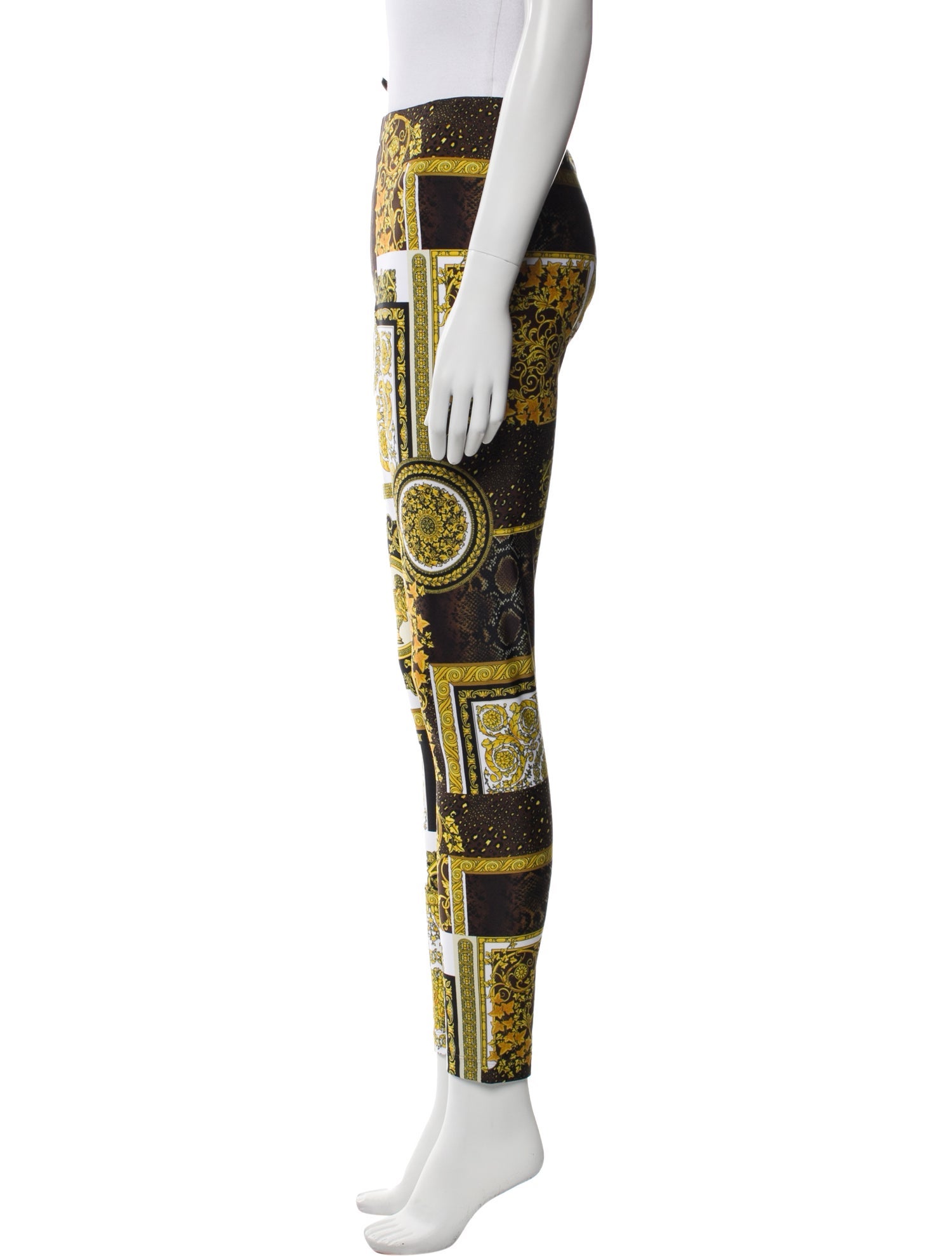 Versace Printed Skinny Leg Pants