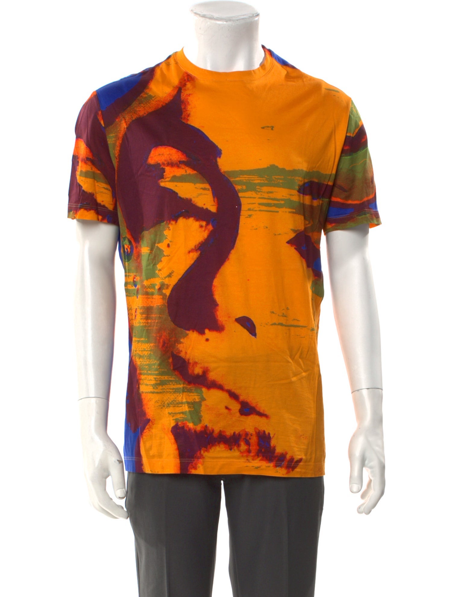 Versace Printed Crew Neck T-Shirt