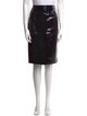 Versace Leather Knee-Length Skirt